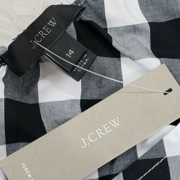 J. Crew Maybe One-Shoulder Mix Gingham Top - Picture 7 of 8